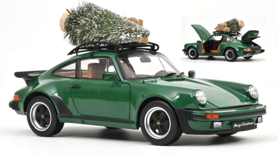 PORSCHE 911 TURBO 3.3 1980 GREEN CHRISTMAS 1:18 - Norev - NV187669