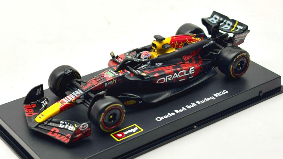 RED BULL RB20 N.1 F1 SILVERSTONE GP 2024 MAX VERSTAPPEN SIGNATURE 1:43 - Burago - BU38098VS