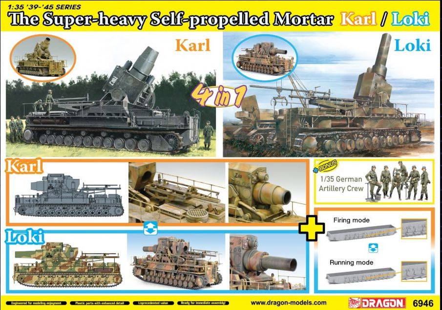 60 cm MORSER GERAT 040 - 54 cm MORSER GERAT 041 KIT 1:35 - Dragon - D6946