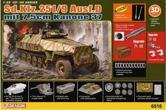 Sd.Kfz.251/9 Ausf.D mit 7,5 cm KANONE 37 KIT 1:35 - Dragon - D6516
