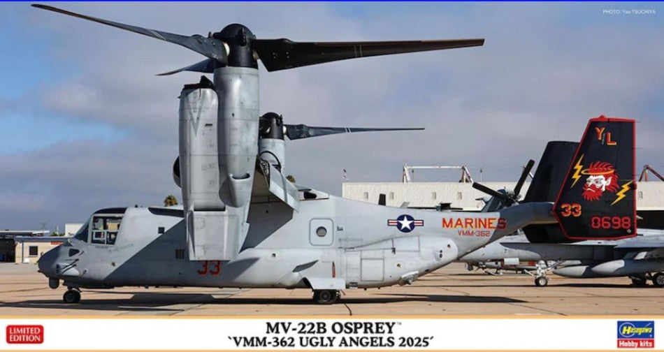 MV-22B OSPREY "VMM-362 UGLY ANGELS 2025" KIT 1:72 - Hasegawa - HA02530
