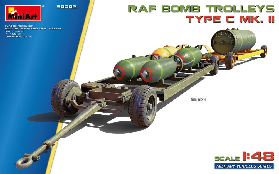 RAF BOMB TROLLEYS TYPE C Mk.II KIT 1:48 - Miniart - MIN50002