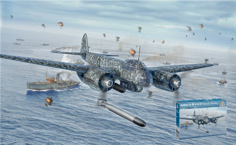 JUNKERS JU 88 A-4/17 TORPEDO BOMBER KIT 1:72 - Italeri - IT1489