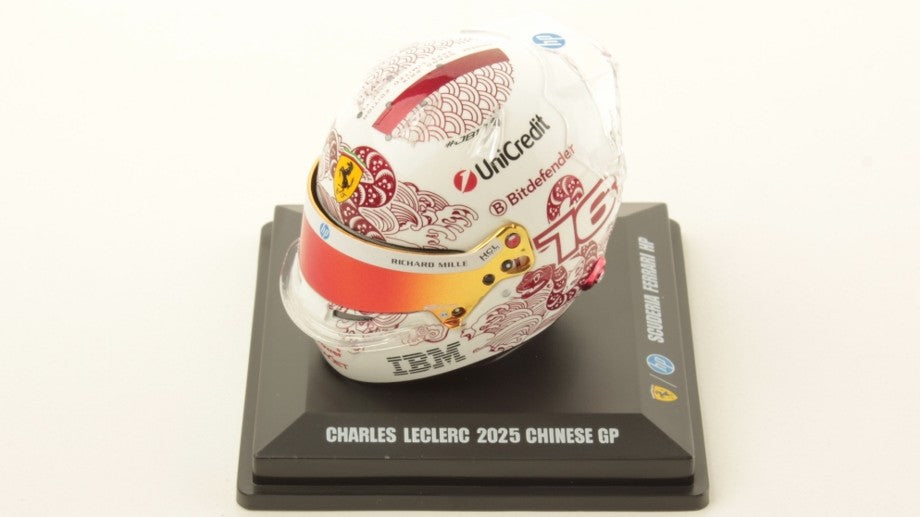 HELMET CHARLES LECLERC TEAM FERRARI HP CHINA GP 2025 REPRODUCTION 1:5 - Looksmart - LSHEL011R