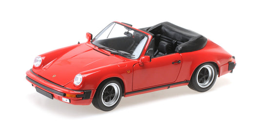 PORSCHE 911 CARRERA CABRIOLET 3.2 RED 1983 - 1/18 - Minichamps