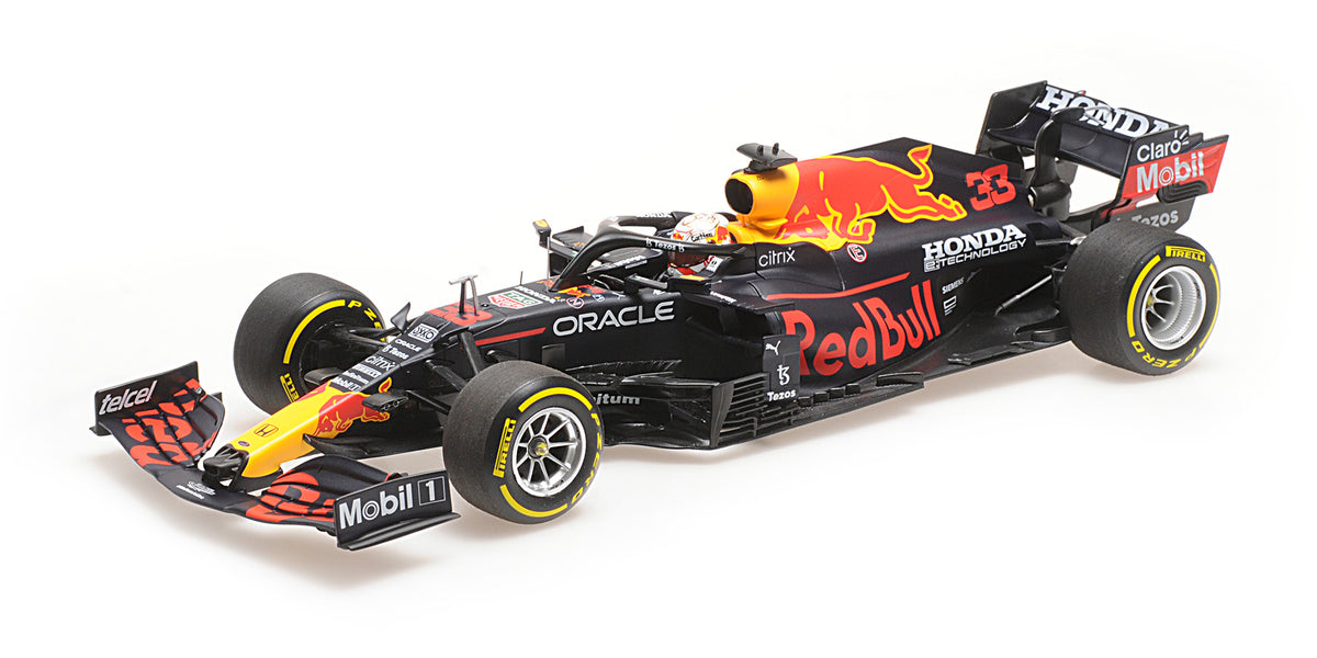 RED BULL RB16B MAX VERSTAPPEN WINNER MEXICAN GP WORLD CHAMPION 2021 - 1/18 - Minichamps