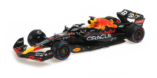 RED BULL RB18 MAX VERSTAPPEN 3RD MONACO GP WITH RAIN TYRES WORLD CHAMPION 2022 - 1/18 - Minichamps