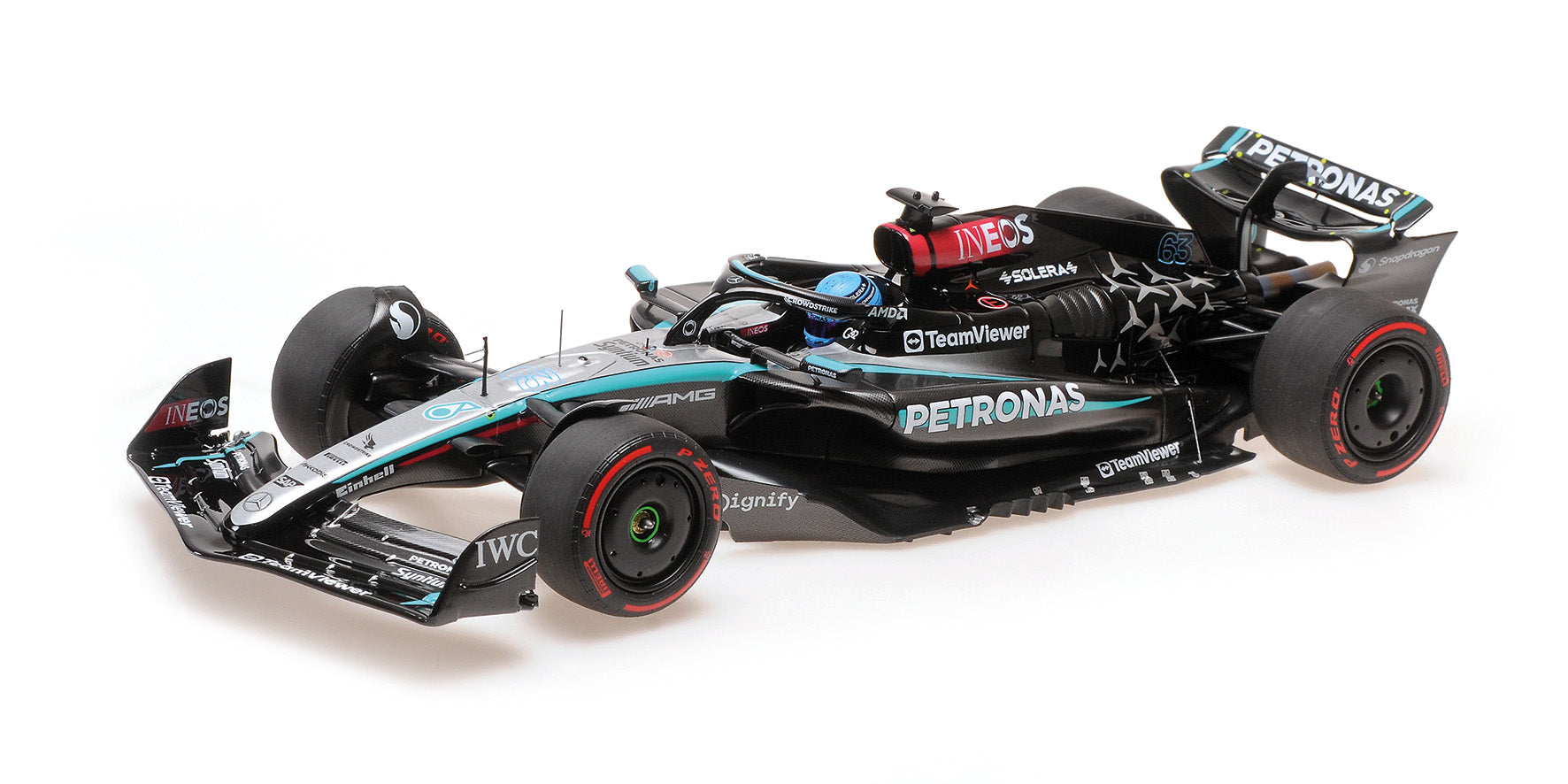 ミニチャンプス 1/18 F1 メルセデス AMG W15 G.ラッセル Mercedes - F1 W15 n°63 (2024) 1:18 - British GP - George Russell