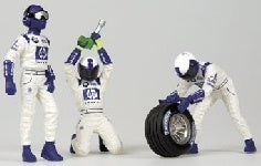 PIT STOP WILLIAMS 2002 CAMBIO GOMME ANTERIORE - 1/43 - Minichamps