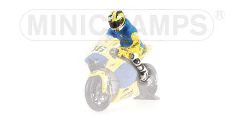 PILOTA RIDING VALENTINO ROSSI COM MAGLIETTA MATERAZZI WINNER GP SACHSENRING 2006 - 1/12 - Minichamps