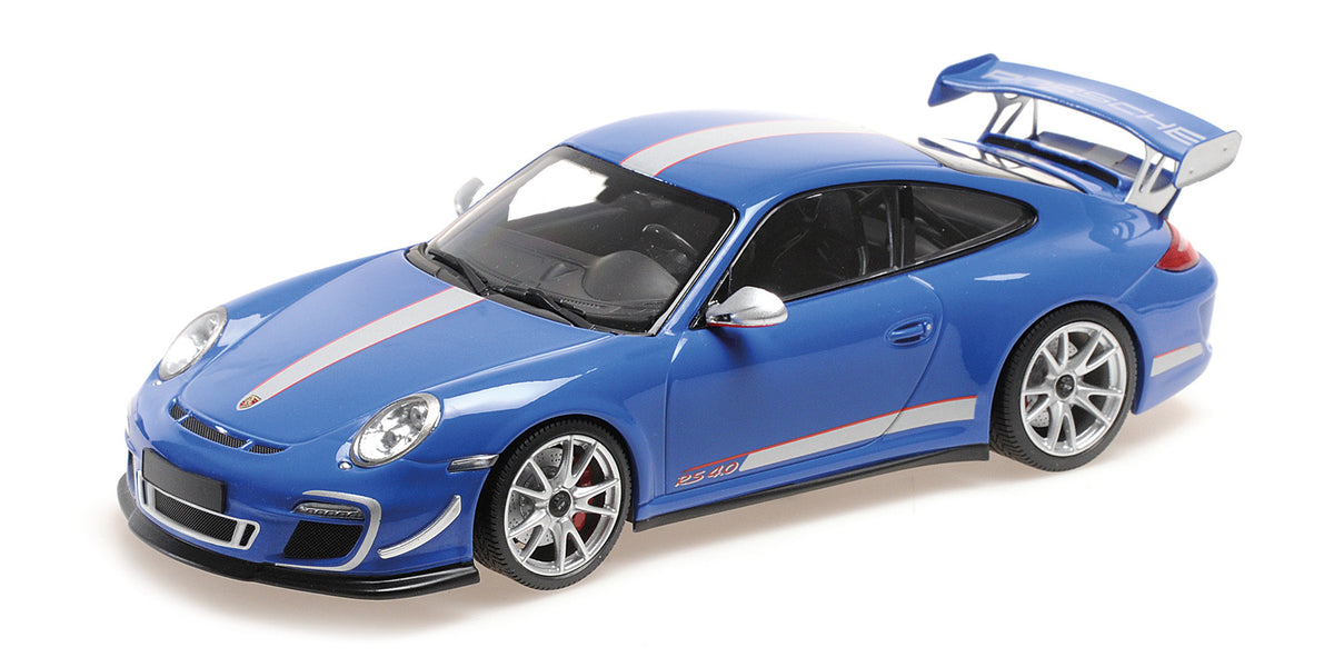 PORSCHE 911 GT3 RS 4.0 BLUE 2011 - 1/18 - Minichamps