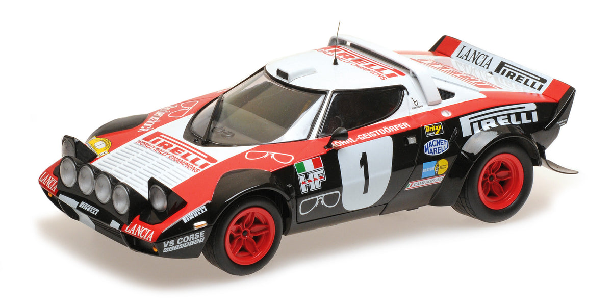 LANCIA STRATOS PIRELLI RORL GEISTDORFER WINNERS DYNAVIT SAARLAND RALLYE 1978 - 1/18 - Minichamps