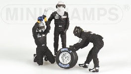 PIT STOP MCLAREN 2002 CAMBIO GOMME ANTERIORE - 1/43 - Minichamps