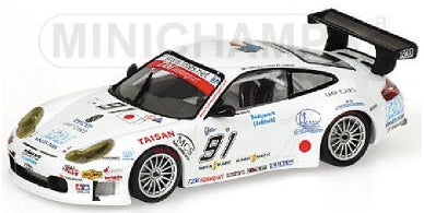 PORSCHE 911 GT3 RSR YAMAGISHI CAFFI POMPIDOU 1000 KM SPA FRANCORCHAMPS 2005 - 1/43 - Minichamps