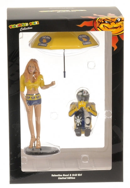 PILOTA VALENTINO ROSSI & RAGAZZA OMBRELLINA MOTOGP 2006 - 1/12 - Minichamps
