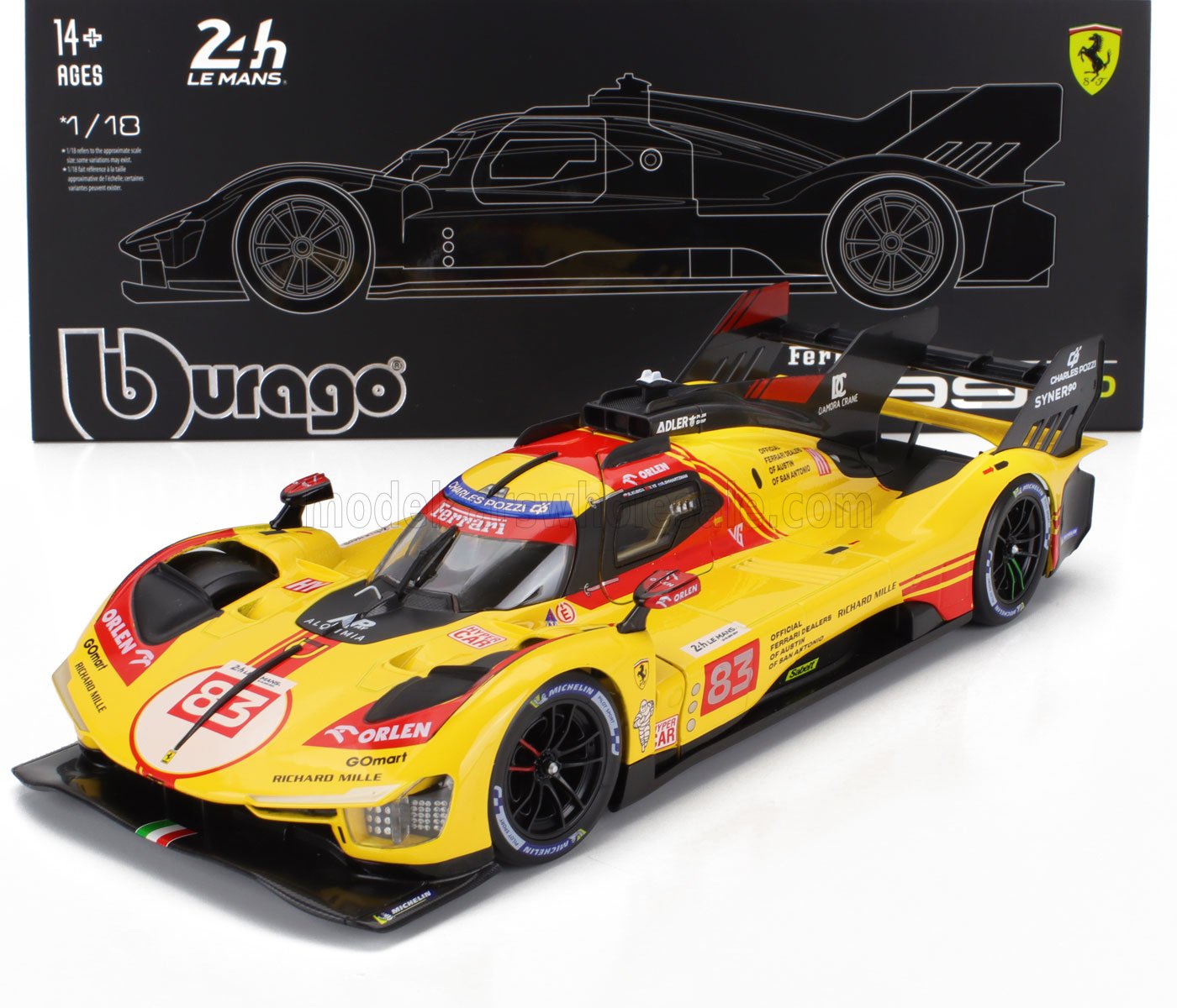 Ferrari 499P Hypercar AF CORSE N*83 2024 1:18 /Showcase - Le Mans