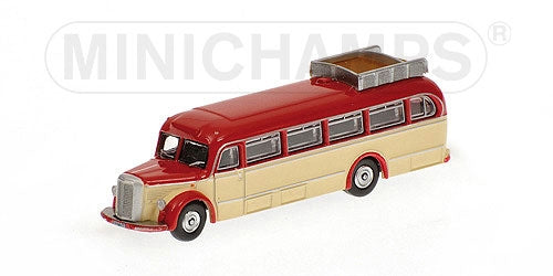 BUS MERCEDES BENZ O 6600 1950 RED & CREAM - 1/160 - Minichamps