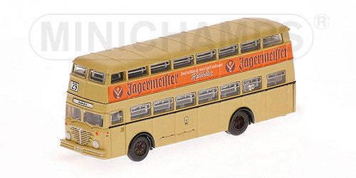 BUSSING D2U DOPPELDECKBUS 1957 JAGERMEISTER - 1/160 - Minichamps