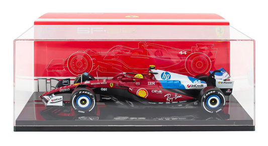 Ferrari - SF-25 n.44 (2025) 1:18 - Lewis Hamilton - Miami GP - W/ Driver - With showcase - BBurago