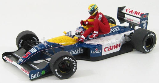 WILLIAMS - FW14 No.5 (1991) 1:12 - Nigel Mansell - Winner British GP - A. Senna "Taxi" - GP1243AWD - GP Replicas
