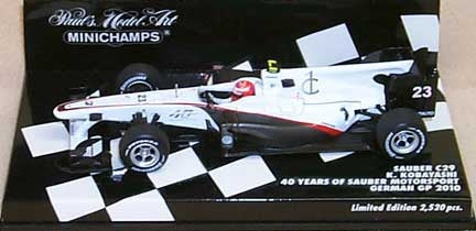 SAUBER C29 K. KOBAYASHI GERMAN GP 2010 - 1/43 - Minichamps