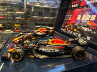 RedBull - 2 CAR-SET - F1 RB19 n°1 (2023) 1:18 - Sprint Race and GP - Qatar GP - Max Verstappen - Minichamps