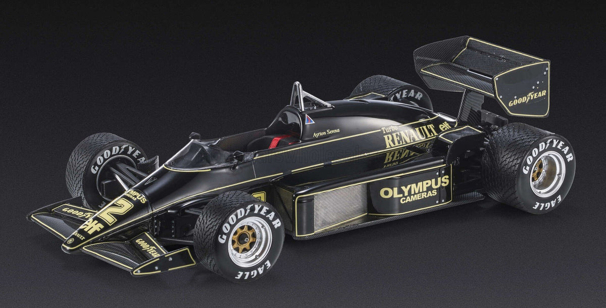 LOTUS - F1 97T Renault Turbo n°12 (1985) 1:12 - Pole Position Fastest Lap & Winner Portugal GP - Ayrton Senna - With Driver - GP1247AWD - GP Replicas