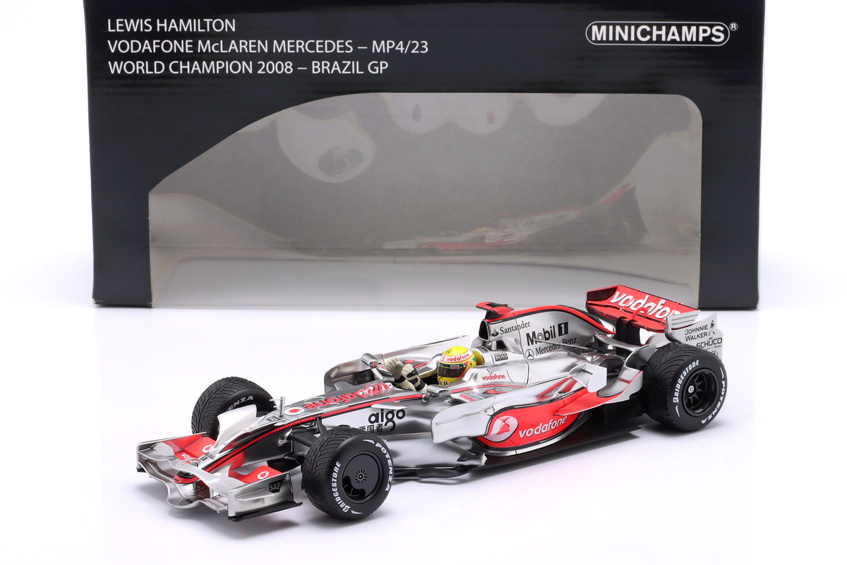McLaren Mercedes - MP4/23 n.22 (2008) 1:18 - World Champion - Brazil GP - Lewis Hamilton - Minichamps