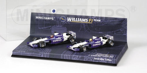 WILLIAMS BMW FW24 MALAYSIAN GP 2002 1-2 FINISH SET - 1/43 - Minichamps