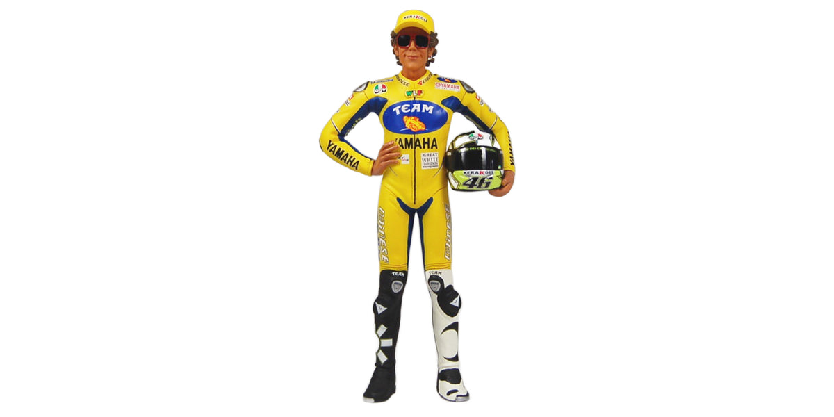 PILOTA STANDING VALENTINO ROSSI MOTOGP 2006 - 1/12 - Minichamps