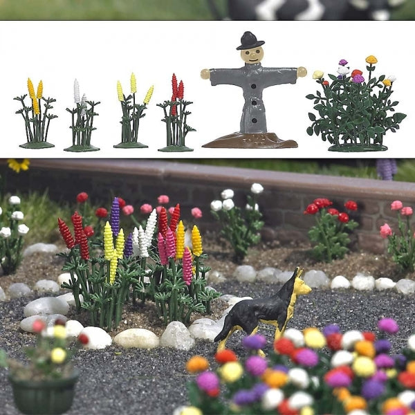 PINTE DI FIORI CON SPAVENTAPASSERI HO - 1/87 - Busch