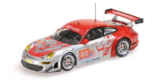 PORSCHE 997 GT3 RSR FLYING LIZARD MOTORSPORT NEIMAN LAW BERGMEISTER 24H LE MANS 2010 - 1/43 - Minichamps