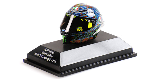 CASCO AGV VALENTINO ROSSI WINTER TEST SEPANG 2018 - 1/8 - Minichamps