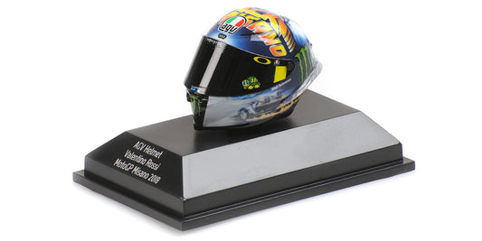 CASCO AGV VALENTINO ROSSI MOTOGP MISANO 2018 - 1/8 - Minichamps