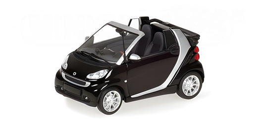 SMART CABRIOLET 2007 BLACK & SILVER - 1/43 - Minichamps