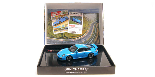 PORSCHE 911 GT3 BLUE SPORT AUTO 2009 - 1/43 - Minichamps