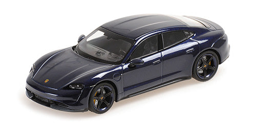 PORSCHE TAYCAN TURBO S BLUE METALLIC 2020 - 1/43 - Minichamps