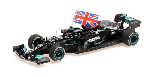 MERCEDES W12 LEWIS HAMILTON WINNER BRITISH GP 2021 CON BANDIERA - 1/43 - Minichamps