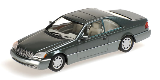 MERCEDES BENZ 600 SEC COUPE C140 1992 GREEN METALLIC - 1/43 - Minichamps