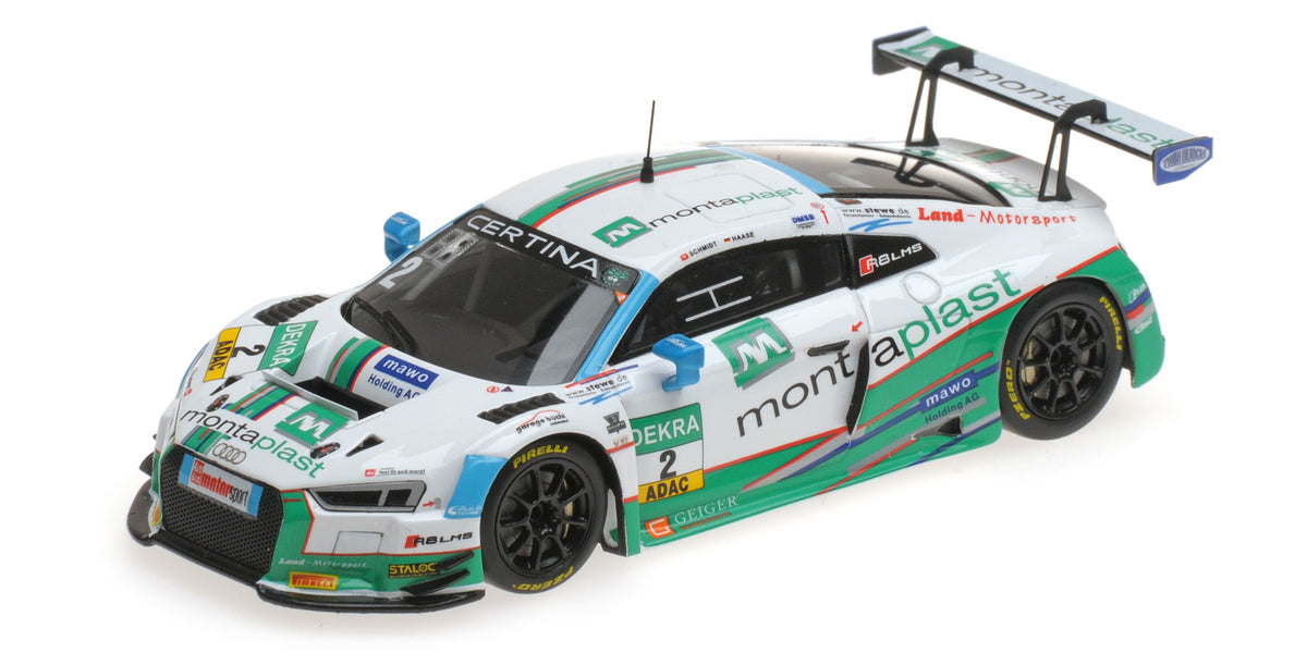 AUDI R8 LMS MONTAPLAST BY LAND MOTORSPORT SCHMIDT HAASE ADAC GT MASTERS 2017 - 1/43 - Minichamps