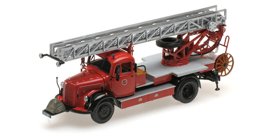 MERCEDES BENZ L3500 DL17 1950 POMPIERI FEUERWEHR BENSHEIM - 1/43 - Minichamps