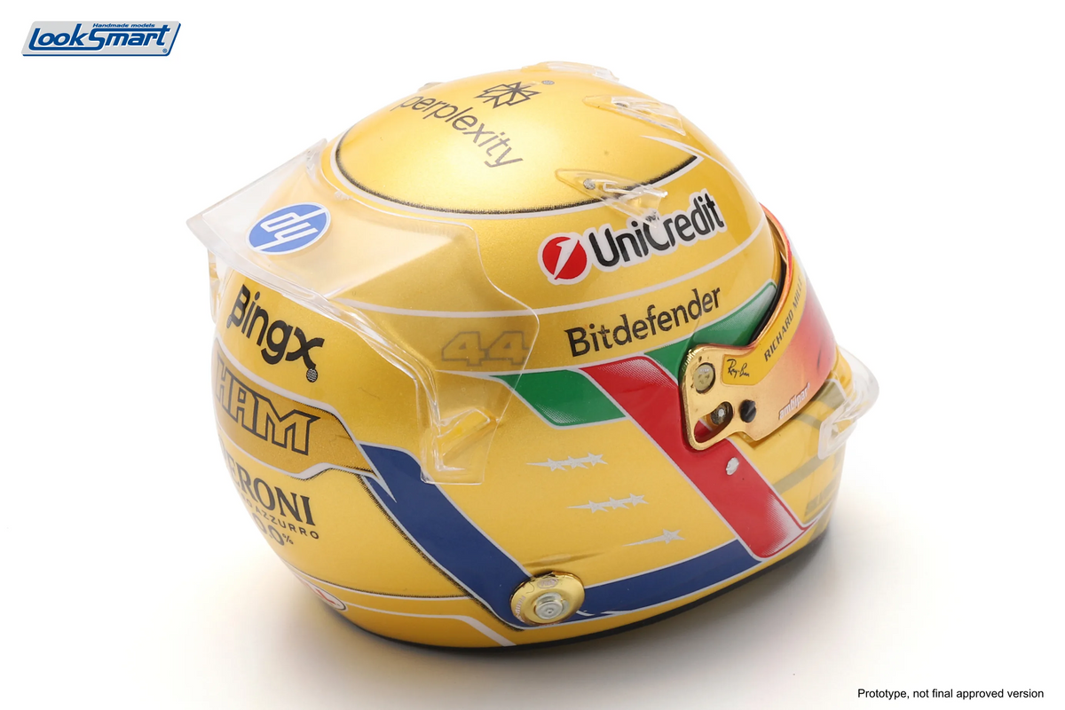Lewis Hamilton Silverstone GP 2026 Helmet 1:5 - Helmet Ferrari - LSHEL037 - Looksmart