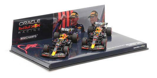 SET RED BULL RACING RB18 1° & 2° POSTO VERSTAPPEN & PEREZ EMILIA ROMAGNA GP 2022 - 1/43 - Minichamps