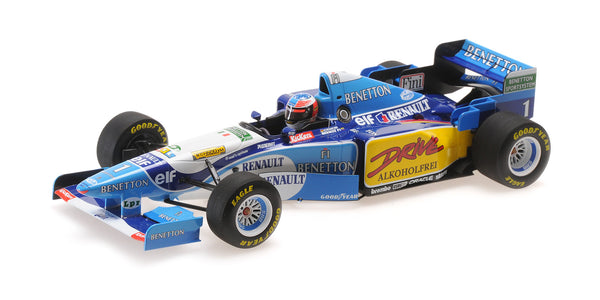 Benetton - F1 Renault B195 n° 1 (1995) 1:18 - Michael Schumacher -  Winner French GP  - World Champion - Minichamps