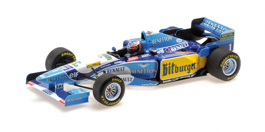 BENETTON RENAULT B195 MICHAEL SCHUMACHER WINNER EUROPEAN GP WORLD CHAMPION 1995 - 1/18 - Minichamps