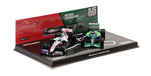 SET SCHUMACHER BELGIAN GP 1991 & SCHUMACHER BELGIAN GP 2021 30TH ANNIVERSARY - 1/43 - Minichamps