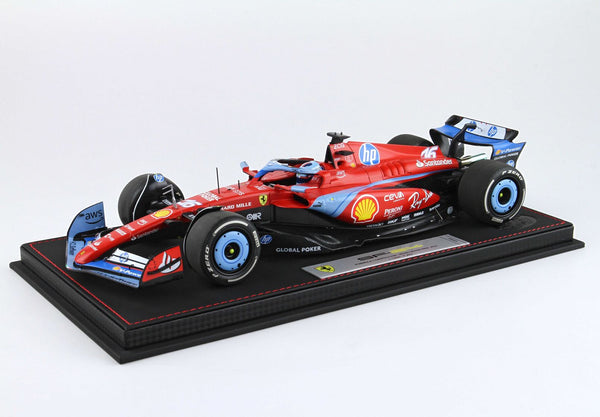 Ferrari - F1 SF-24 n°16 (2024) 1:18 - USA Miami GP - Charles Leclerc -  Luxury Pack - Blue Livery - BBR