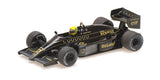 Lotus Renault - 98T n°12 (1986) 1:43- Ayrton Senna - Dirty Version - W/ Driver -  Minichamps