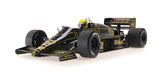 Lotus Renault 98T n°12 (1986) 1:18 - Ayrton Senna - Dirty Version - W/ Driver - 30th Anniversary -  Minichamps