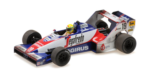 TOLEMAN HART TG183B AYRTON SENNA 2ND PLACE BRAZILIAN GP 1984 DIRTY VERSION - 1/43 - Minichamps Senna Collection